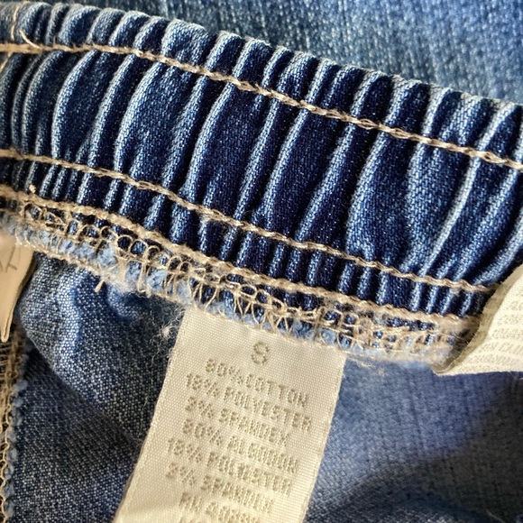 Vintage Erika Medium Wash Drawstring Cropped Denim Pants S - Picture 6 of 6